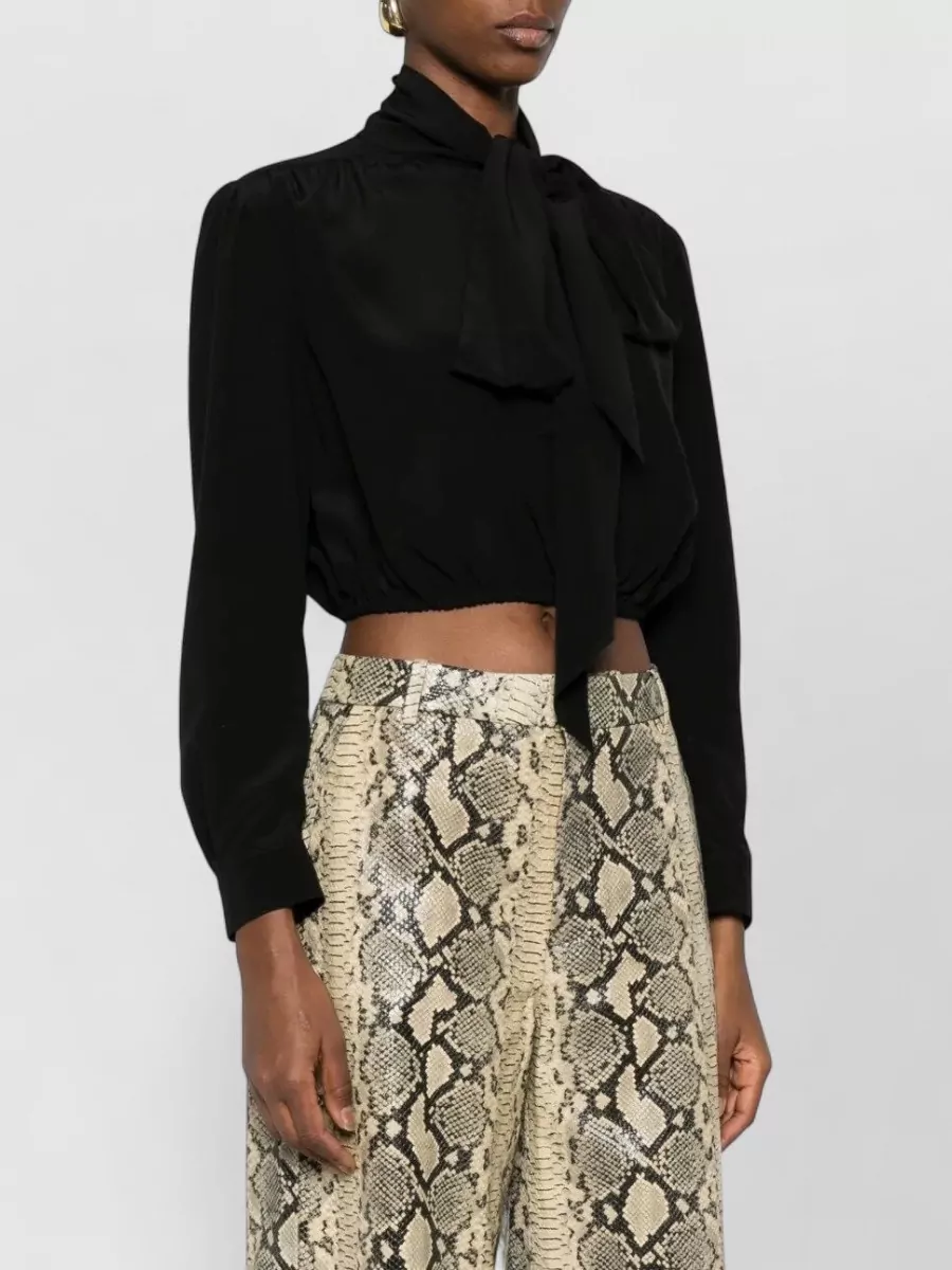 Saint Laurent Silk Lavalliere Blouse