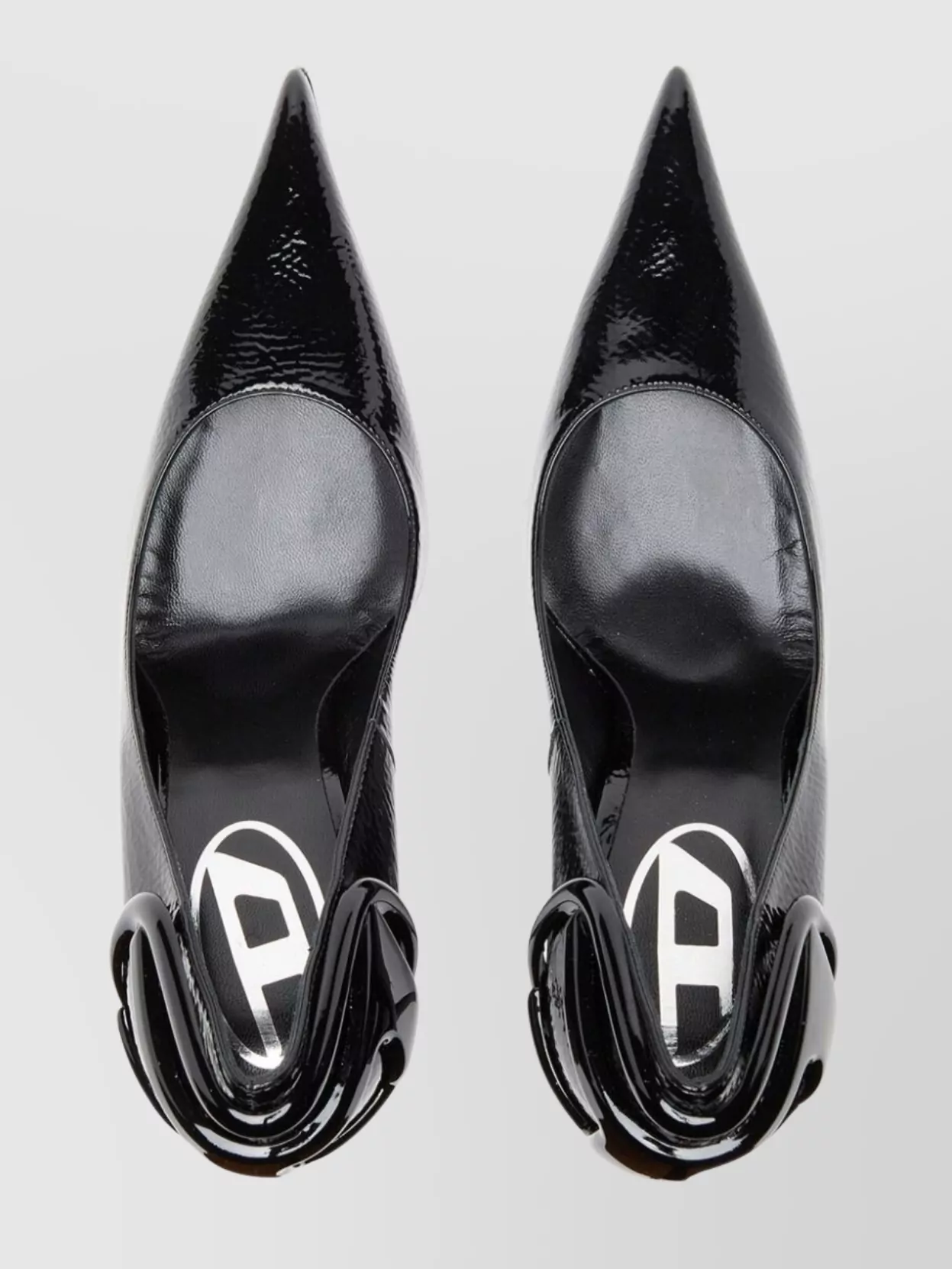 Diesel Heel Detail Pointed Toe Stiletto Pumps