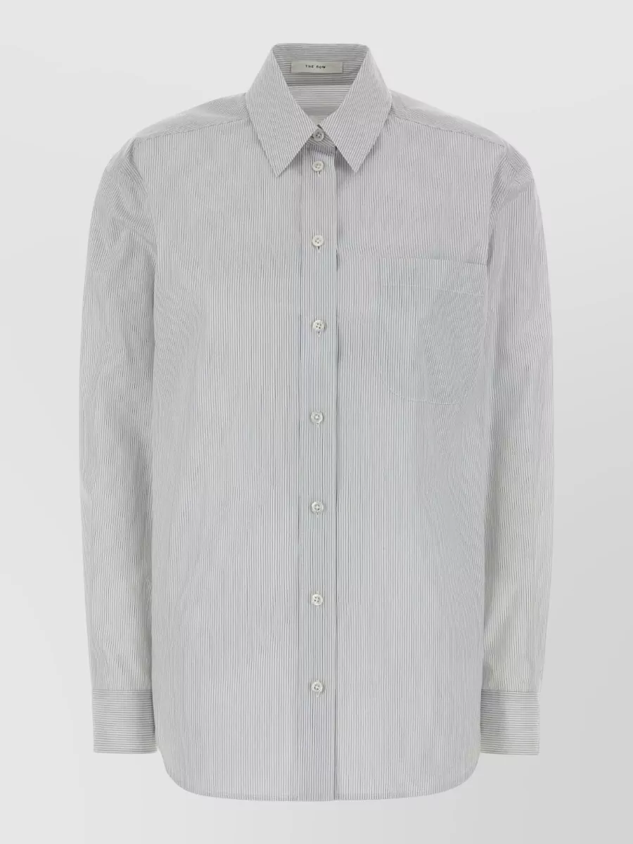 The Row striped cotton shirt