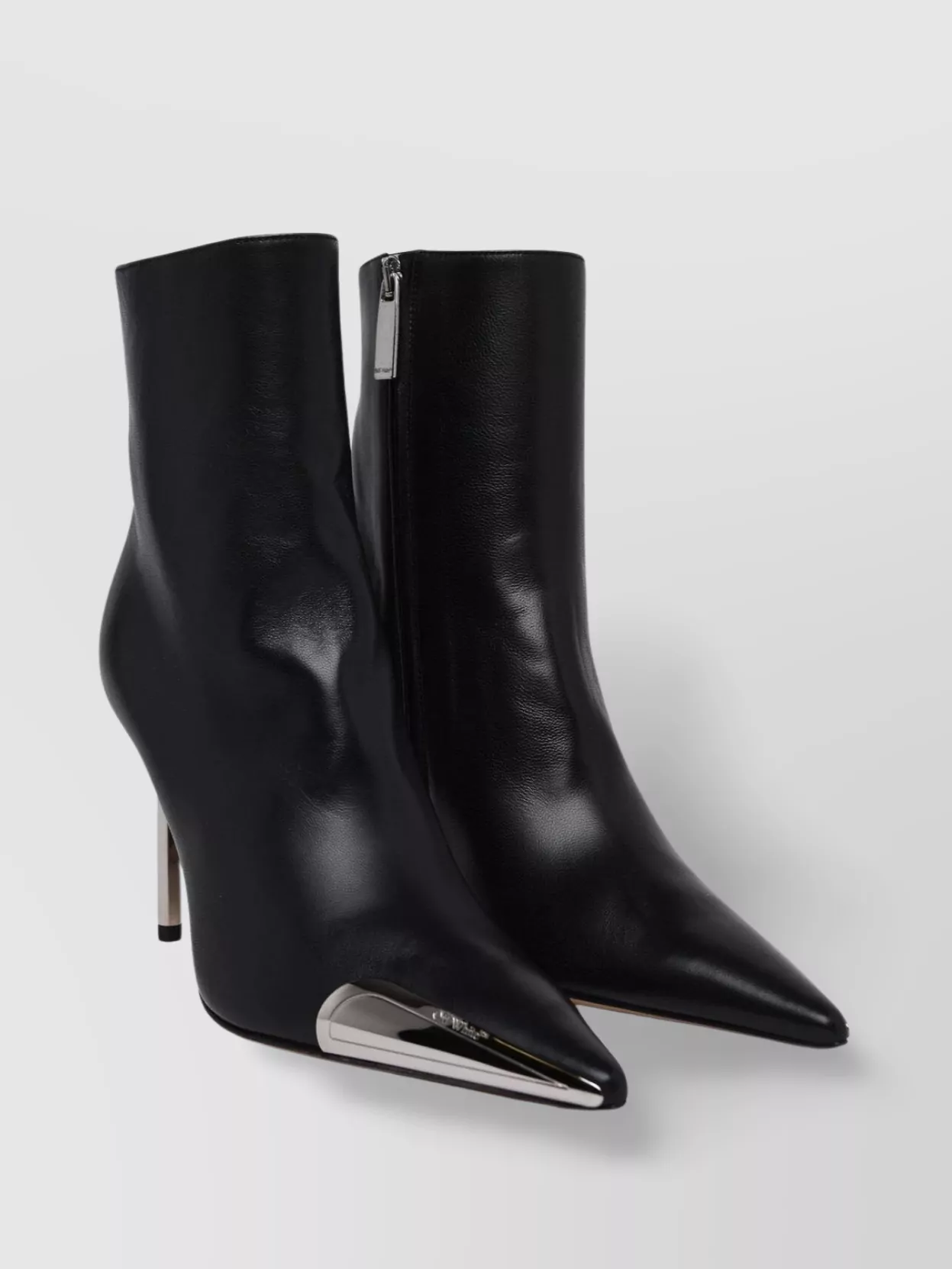 Shop Off-white Silver Allen Frame Ankle Boots