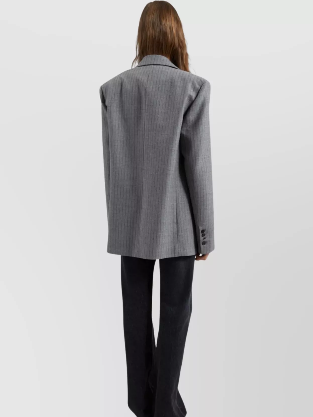 The Frankie Shop Double Breasted Pinstripe Blazer In Multi