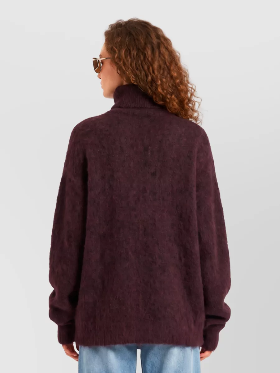 The Frankie Shop Mohair-Blend Fuzzy Oversized Turtleneck Sweater