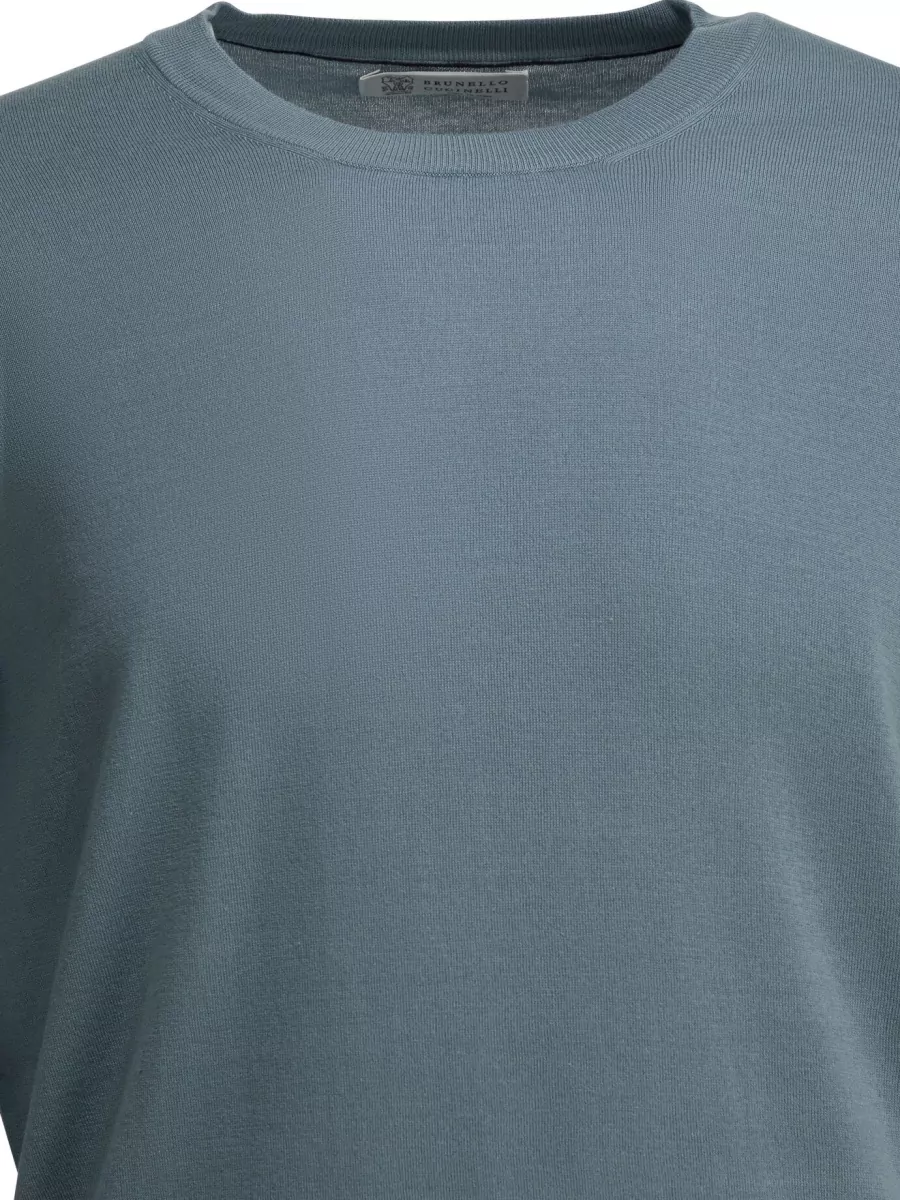 Brunello Cucinelli Knit Pullover Crew Neck Long Sleeves