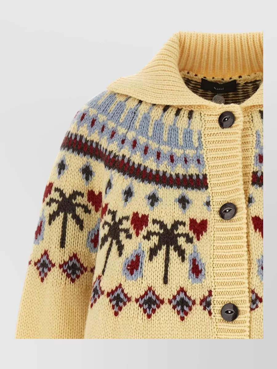Alanui Virgin Wool Fitted Cardigan