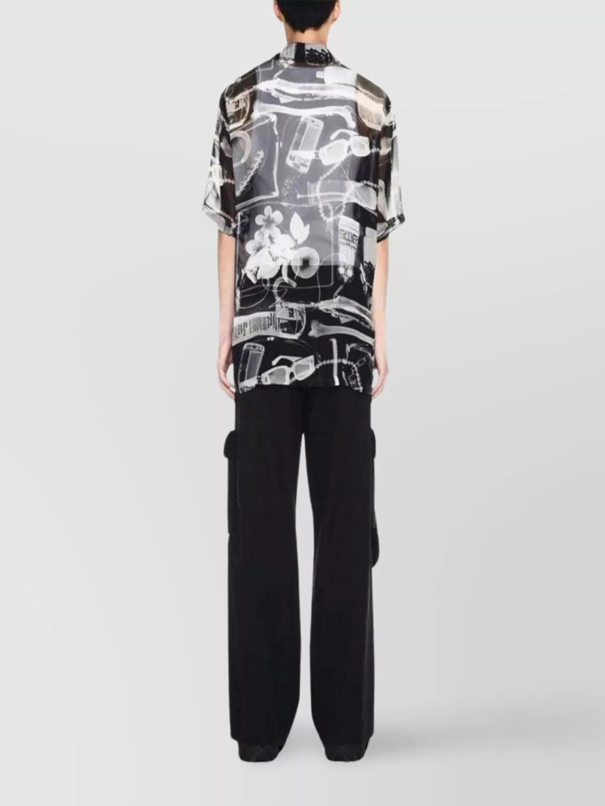 Off-White Cargo Pocket Wide Leg Trousers