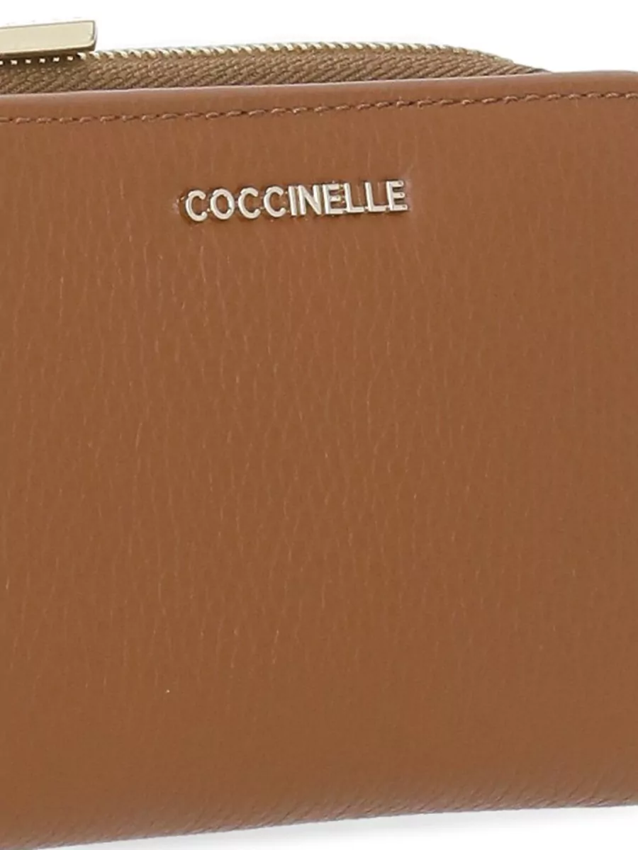 Coccinelle Leather Wallet Textured Finish Compact Design