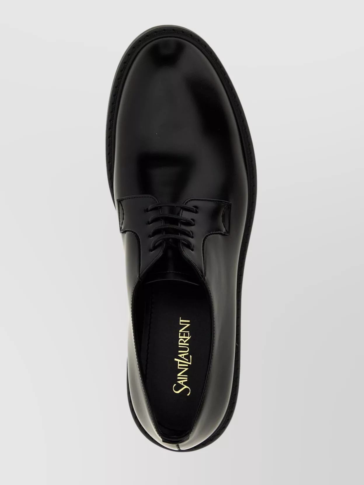 Saint Laurent Chunky Sole Round Toe Lace-Up Shoes
