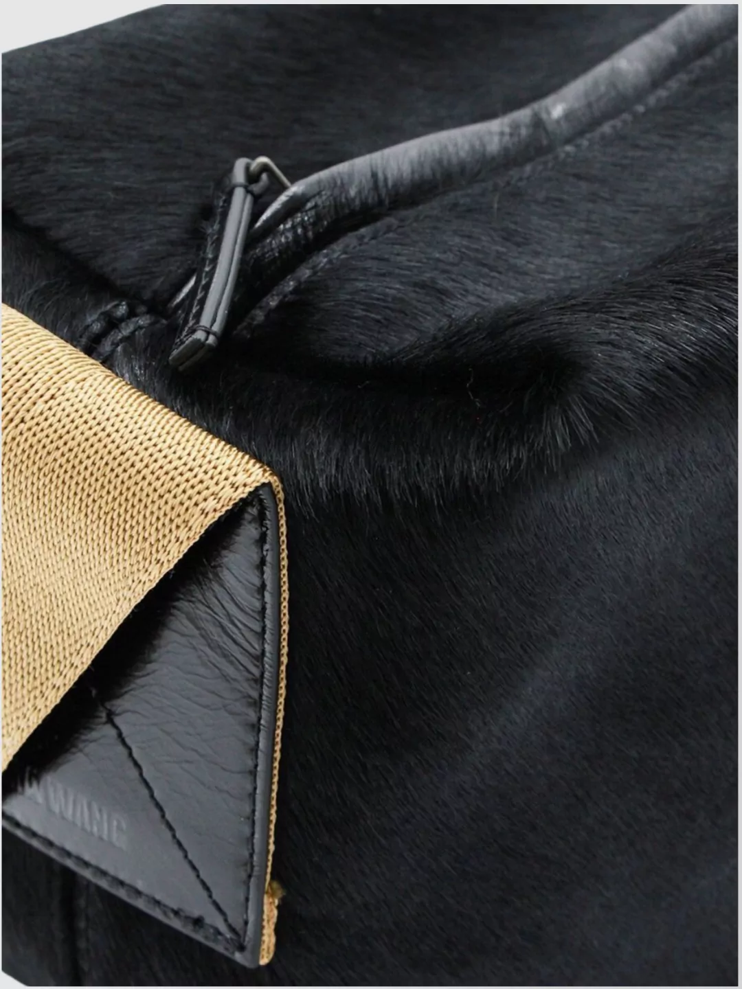 Uma Wang Rectangular Shoulder Bag Adjustable Strap In Black