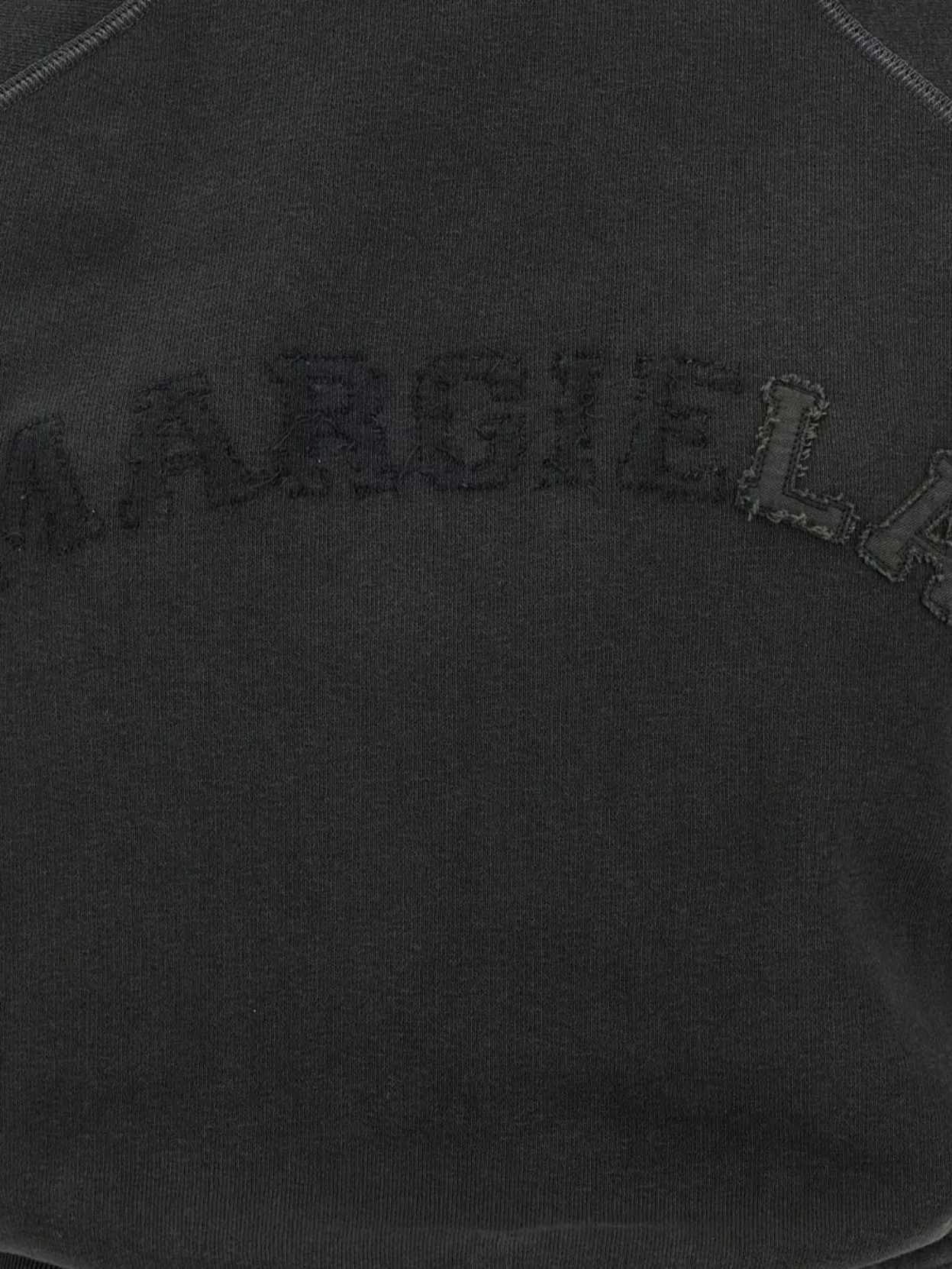 Maison Margiela Deconstructed Logo Sweatshirt With Ribbed Finish