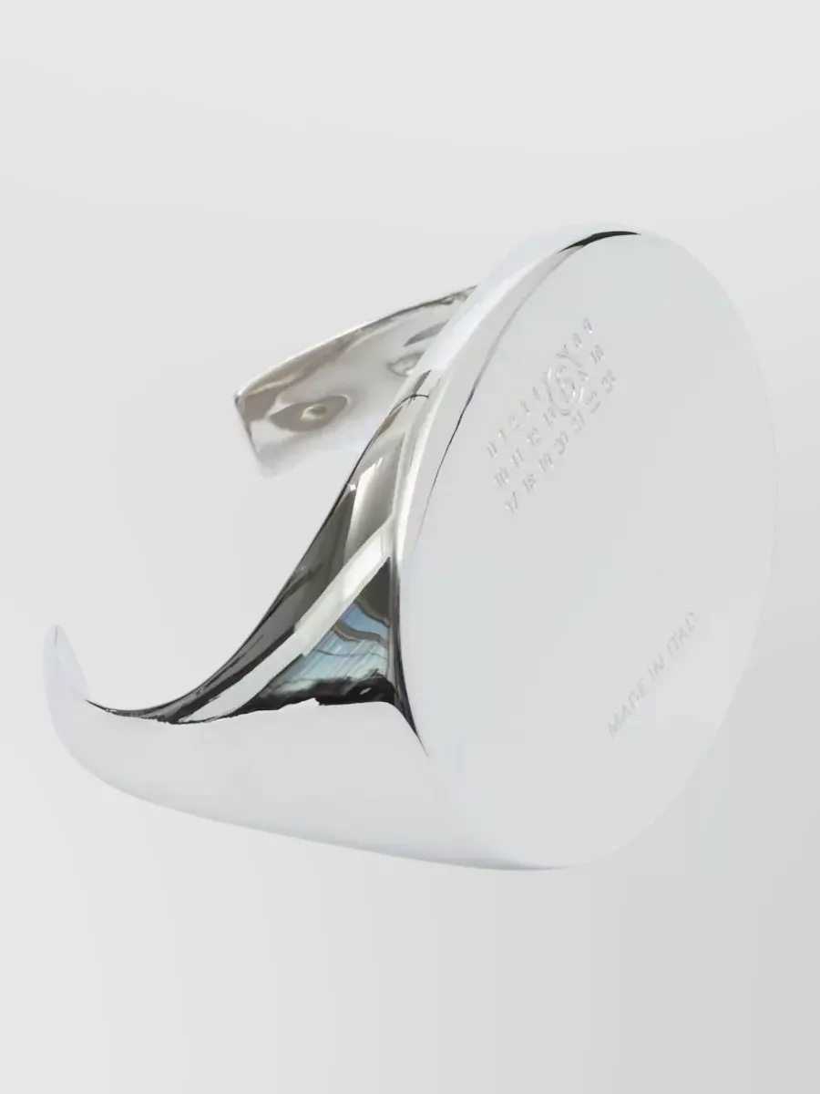 Mm6 Maison Margiela Brass Open Bangle Bracelet