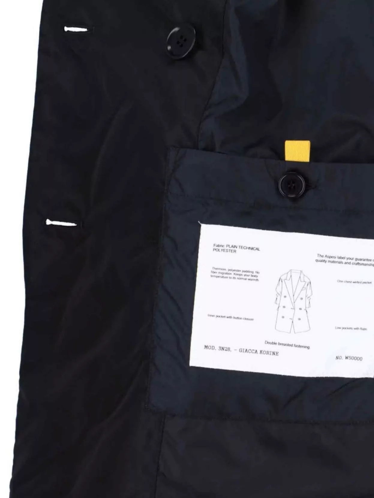Aspesi Double-Breasted Blazer Notched Lapels