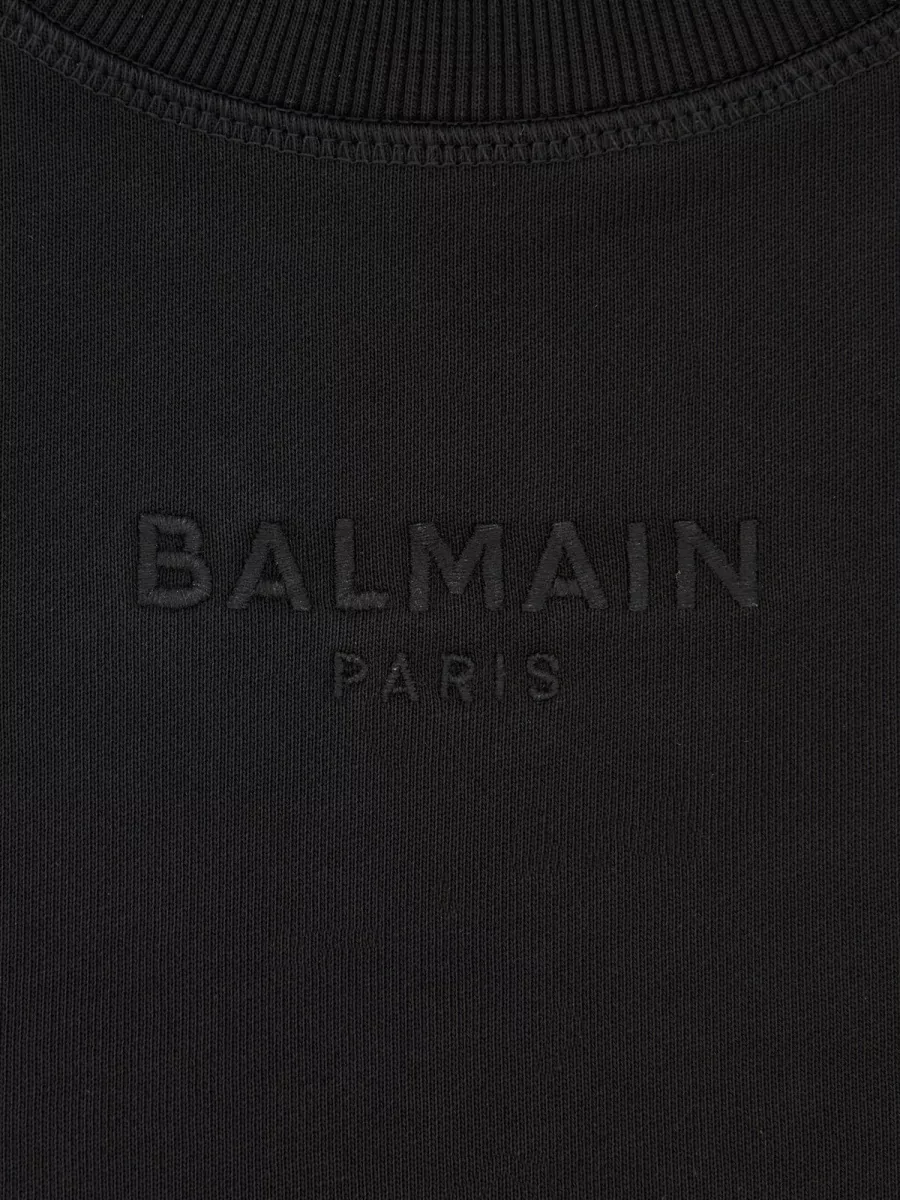 Balmain Cotton Logo-Embroidered Crewneck Sweatshirt