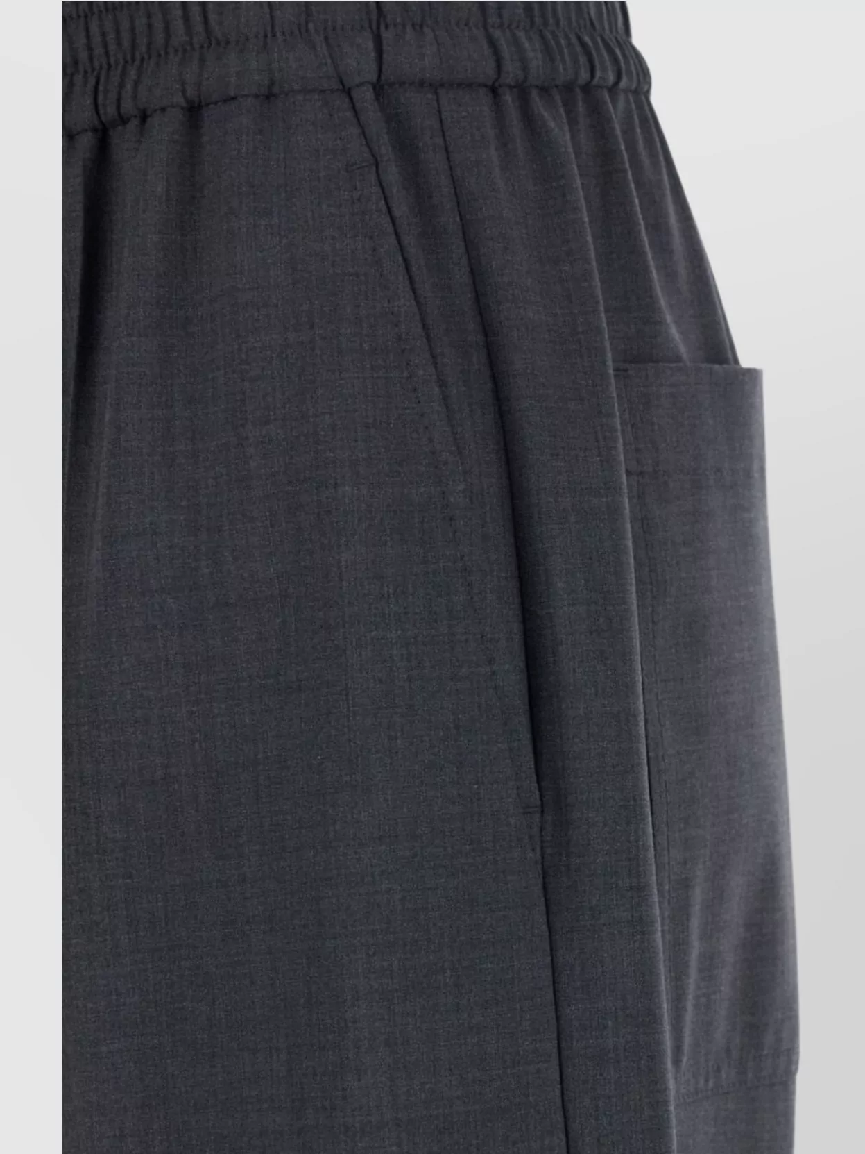 Brunello Cucinelli Wide-Leg Wool Trousers With Pleat Details