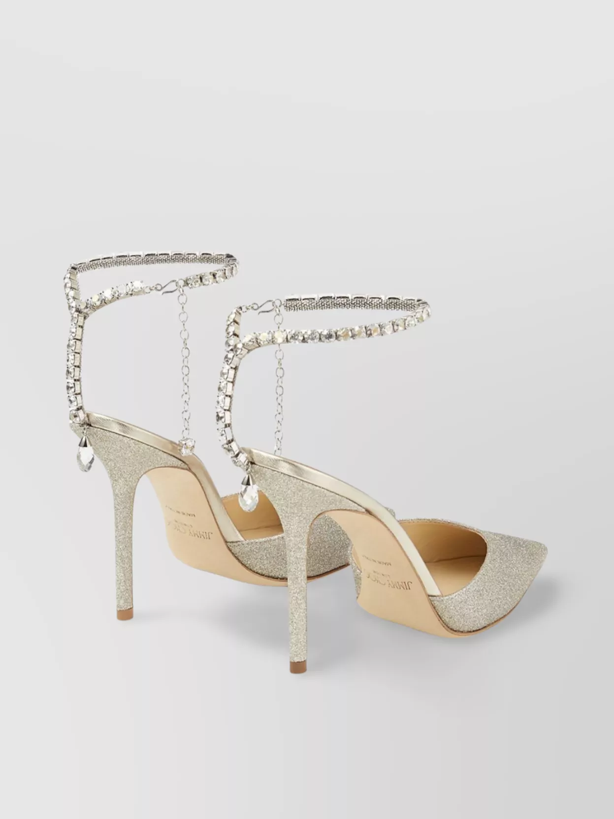 Jimmy Choo Sparkling Strap Pointed Toe Stiletto Pumps