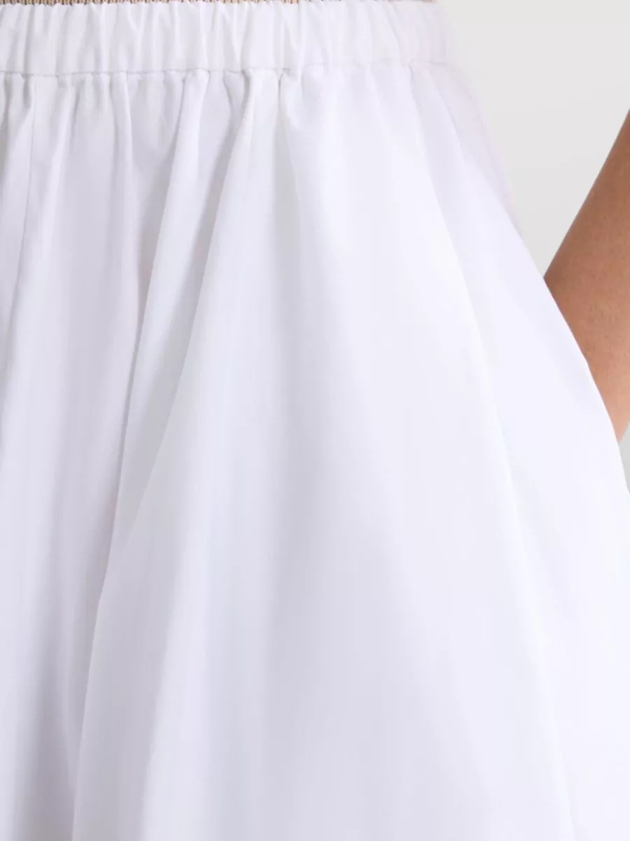 Patou Midi Skirt Elastic Waist Full Silhouette