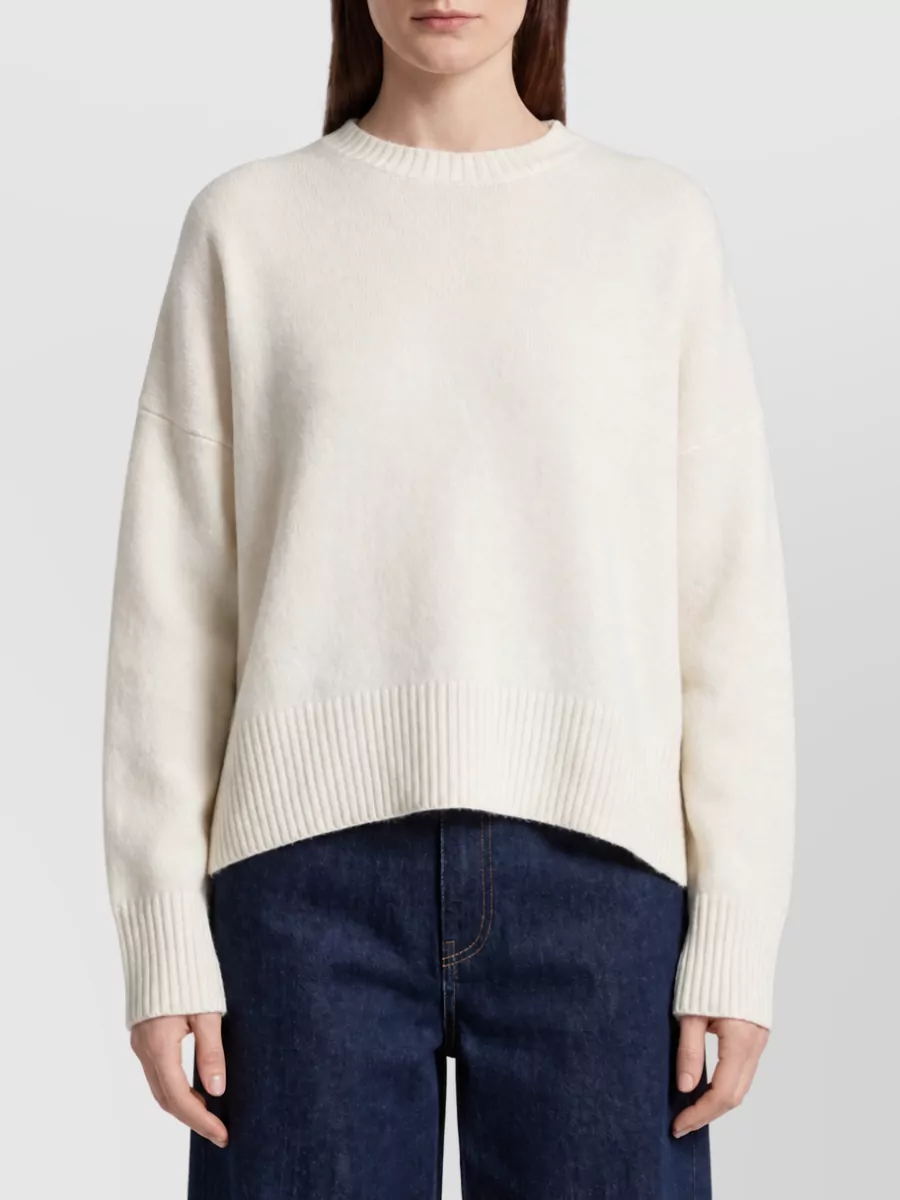 Loulou Studio cashmere ribbed-trim relaxed-fit sweatshirt