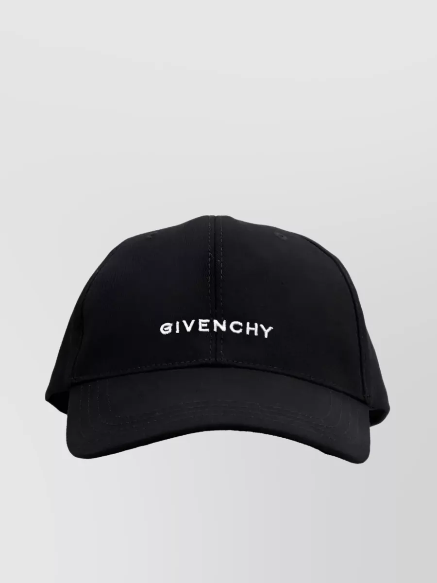 Shop Givenchy Embroidered Logo Cap With Signature 4g Motif In Black