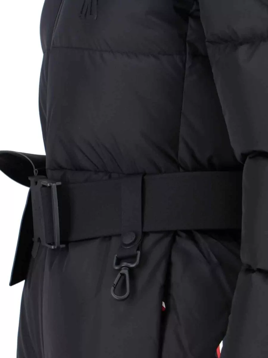Moncler Grenoble Hooded Jacket Belted Waist Long Sleeves
