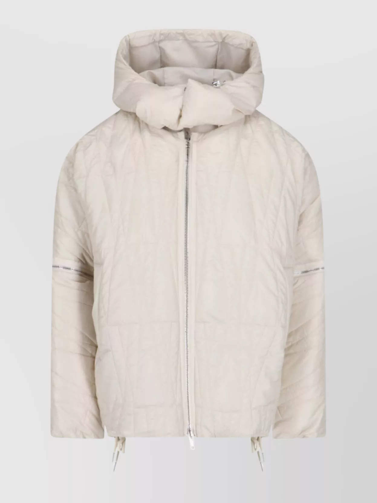 Moncler Genius Hooded Short Sleeve Quilted Drawstring Jacket