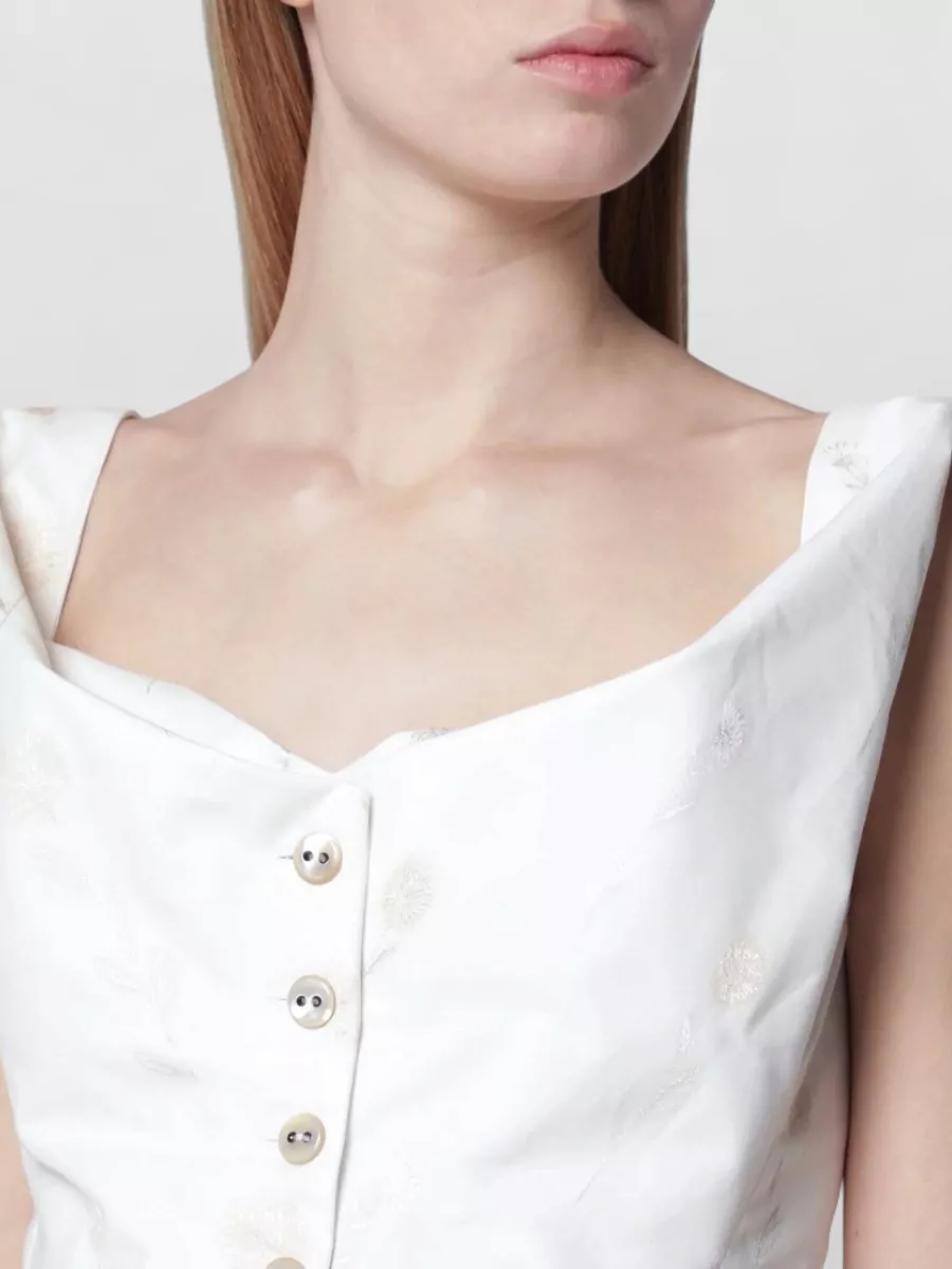 Vivienne Westwood Floral-Print Sleeveless Peplum Blouse