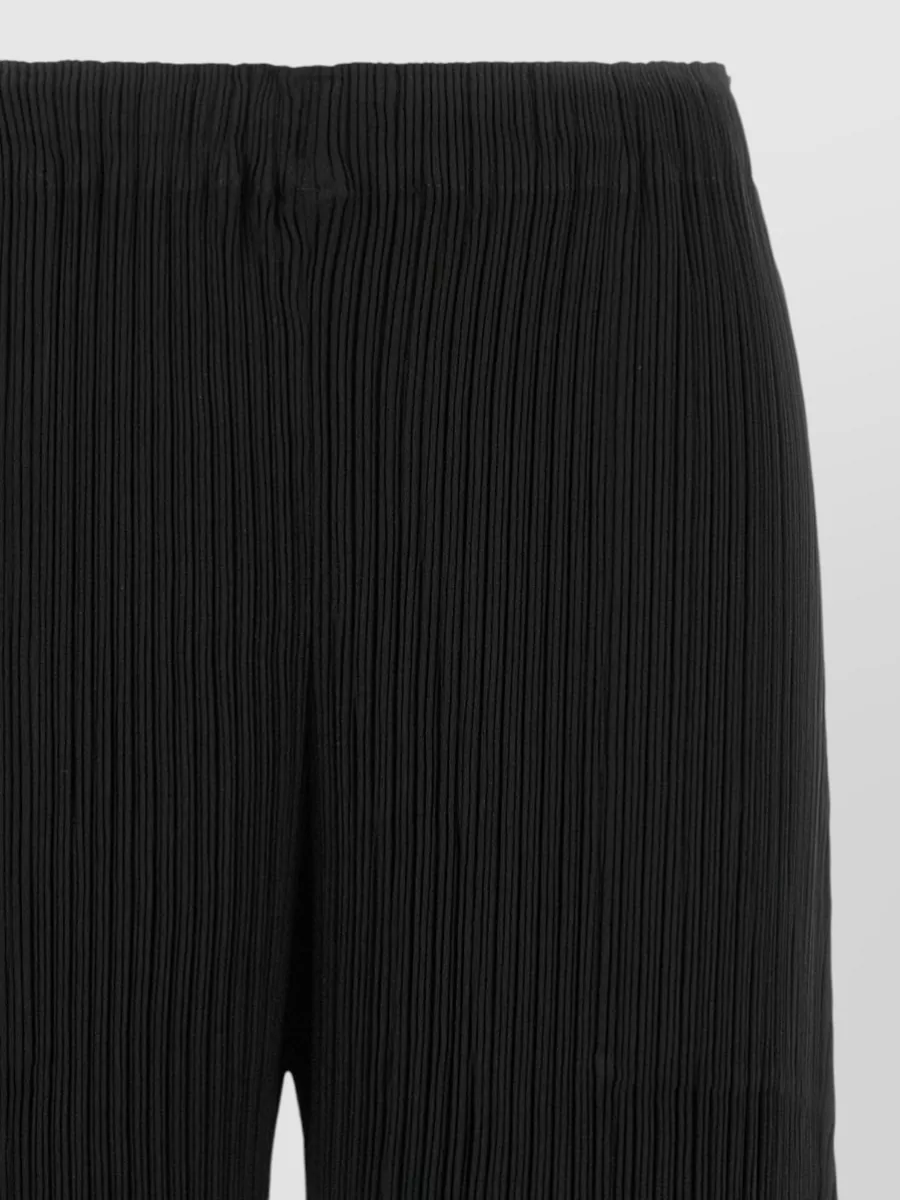 Issey Miyake Pleated High-Rise Cropped Wide-Leg Trousers