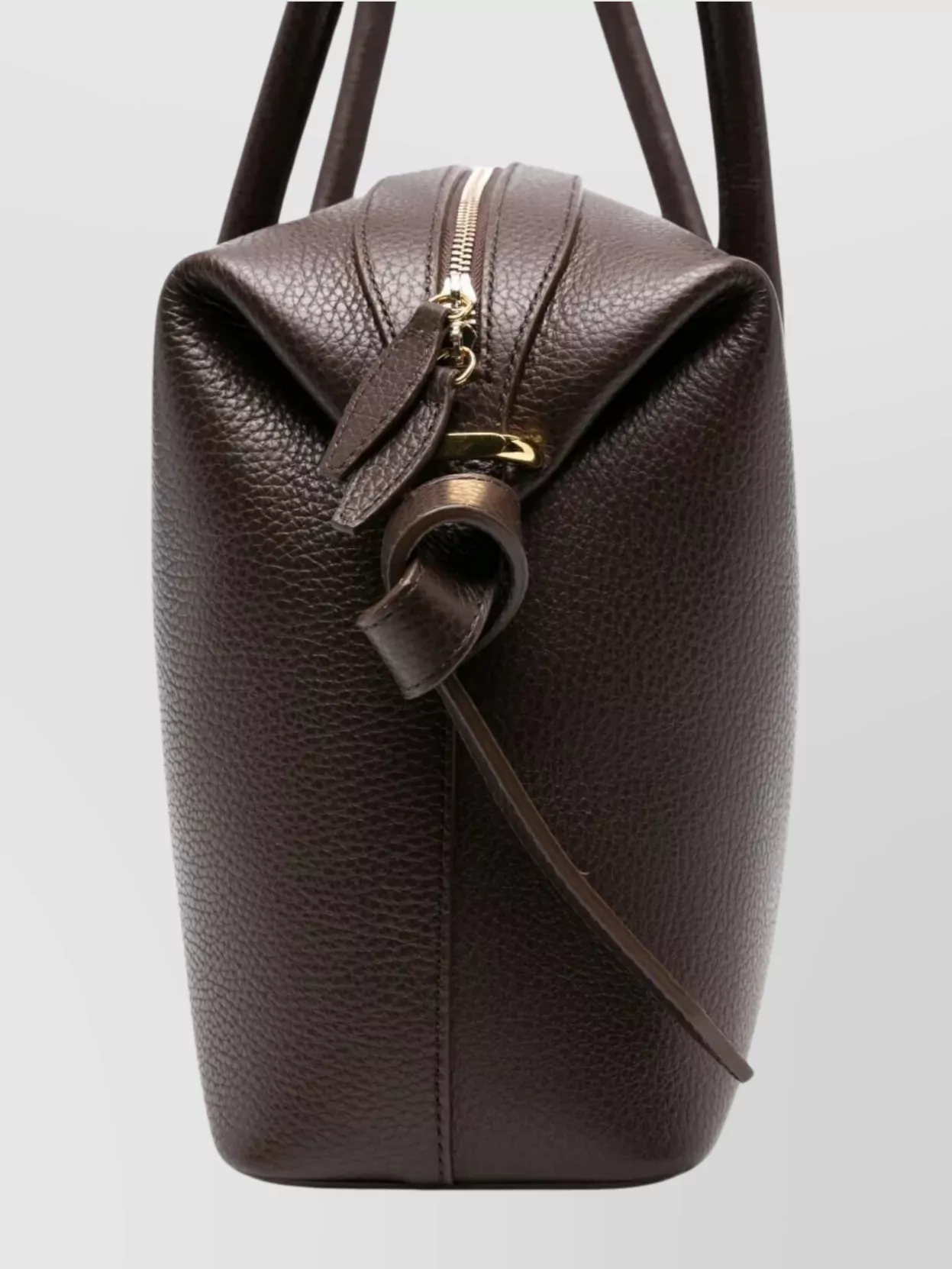 Yuzefi Textured Leather Duffle Bag With Top Handles
