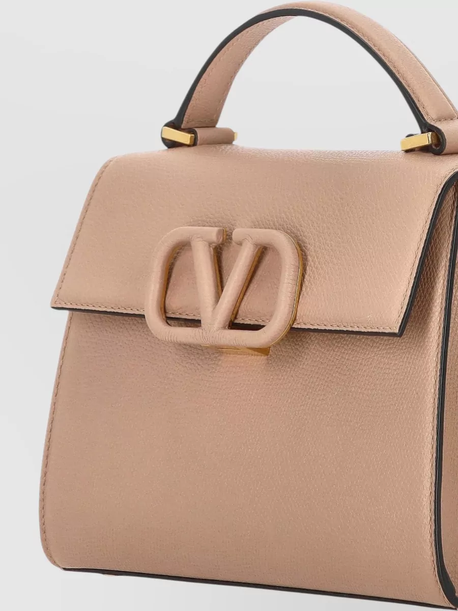 Valentino Leather Top Handle Shoulder Bag