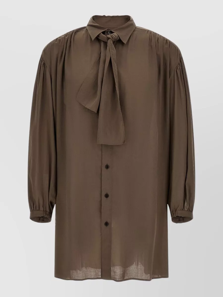Yohji Yamamoto scarf detail shirt