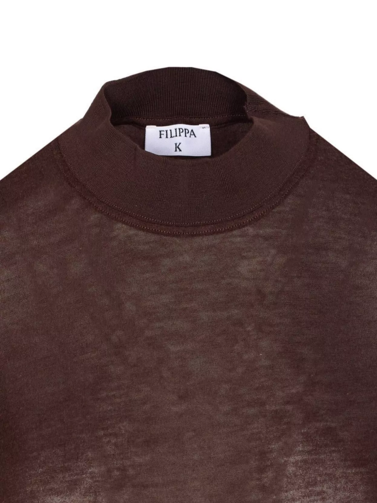Filippa K Knitwear Crewneck Long Sleeve Mock Neck In Brown