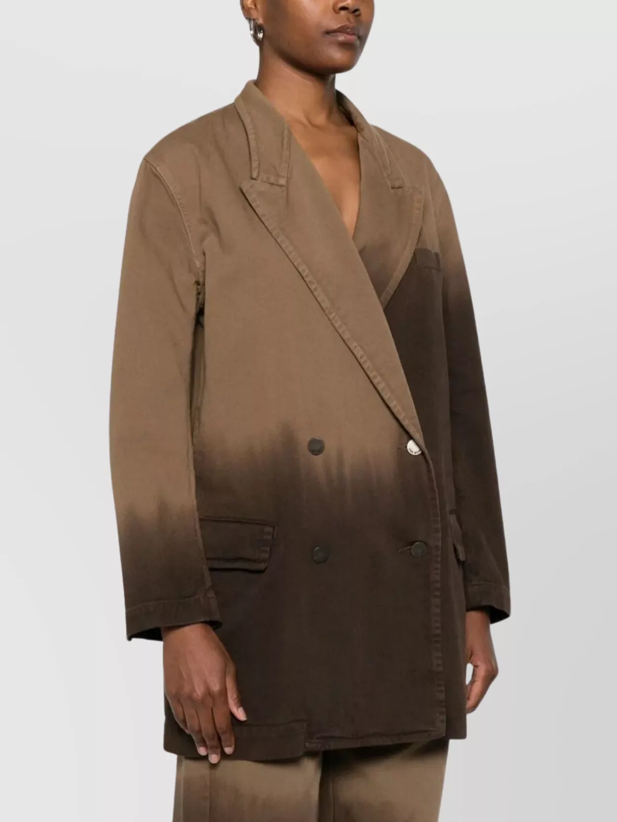 Uma Wang Double Breasted Ombre Effect Jacket