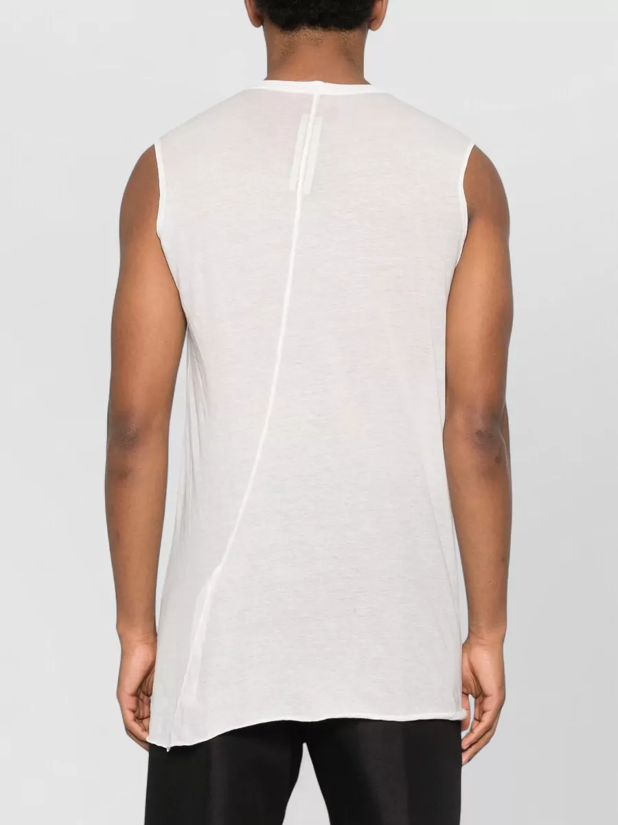 Rick Owens Sleeveless Top Round Neckline Seam Detail
