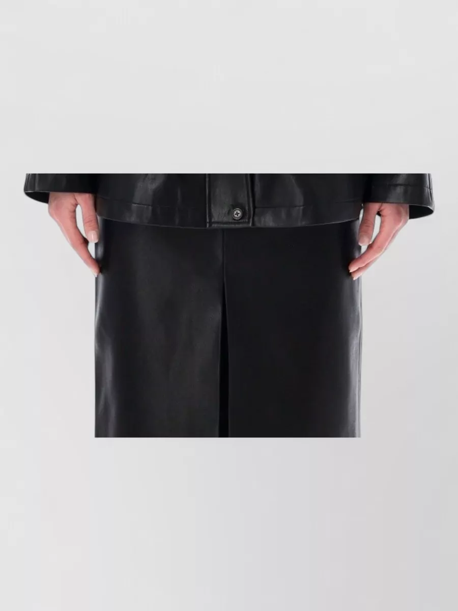 The Frankie Shop Faux leather padded belted utility jacket