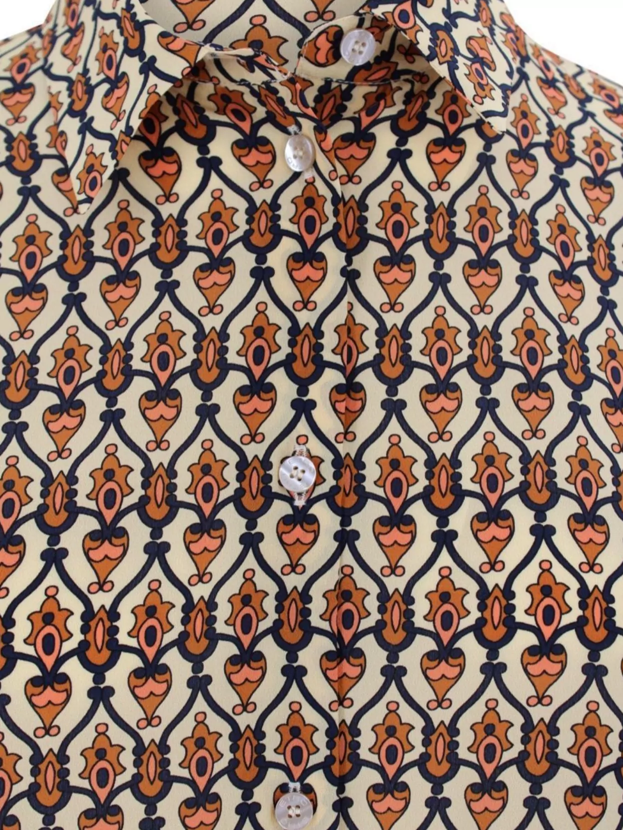 Etro Silk Long Sleeve Shirt With Geometric Print