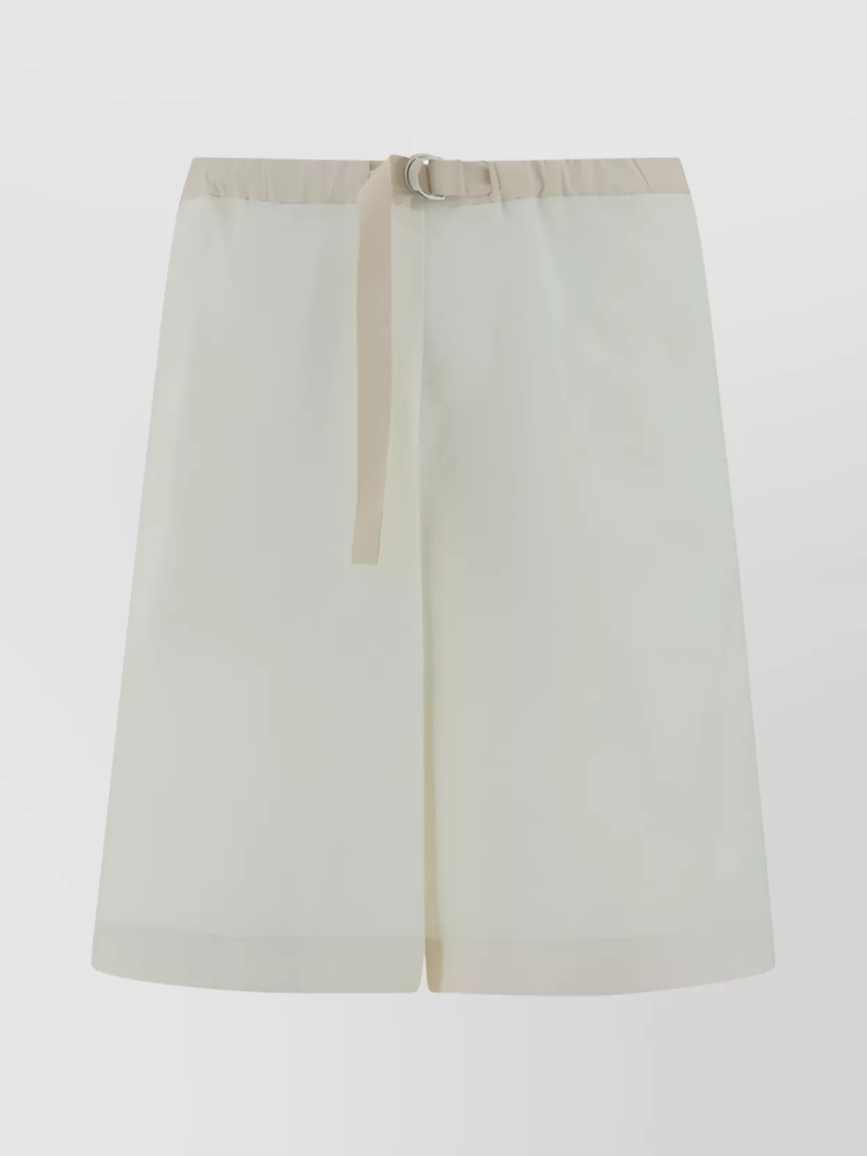Shop Jil Sander Waistband Shorts Monochrome Regular Stitching Pockets