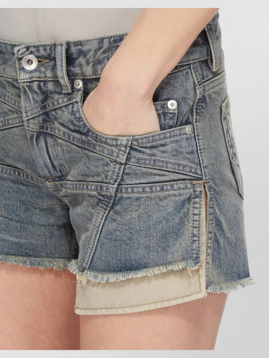 Rick Owens Drkshdw Denim Straight-Leg Cut-Off Shorts