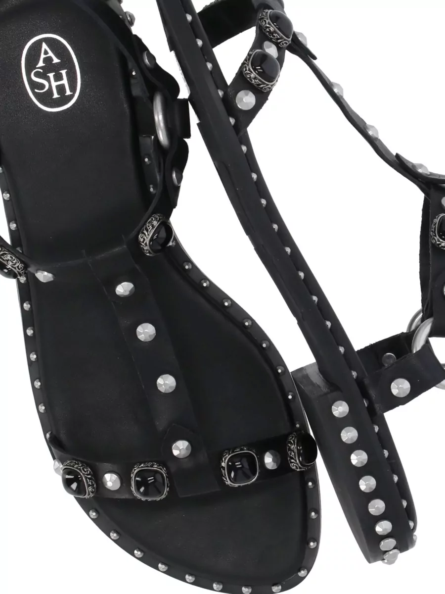 Ash Studded Leather Flat Sandals