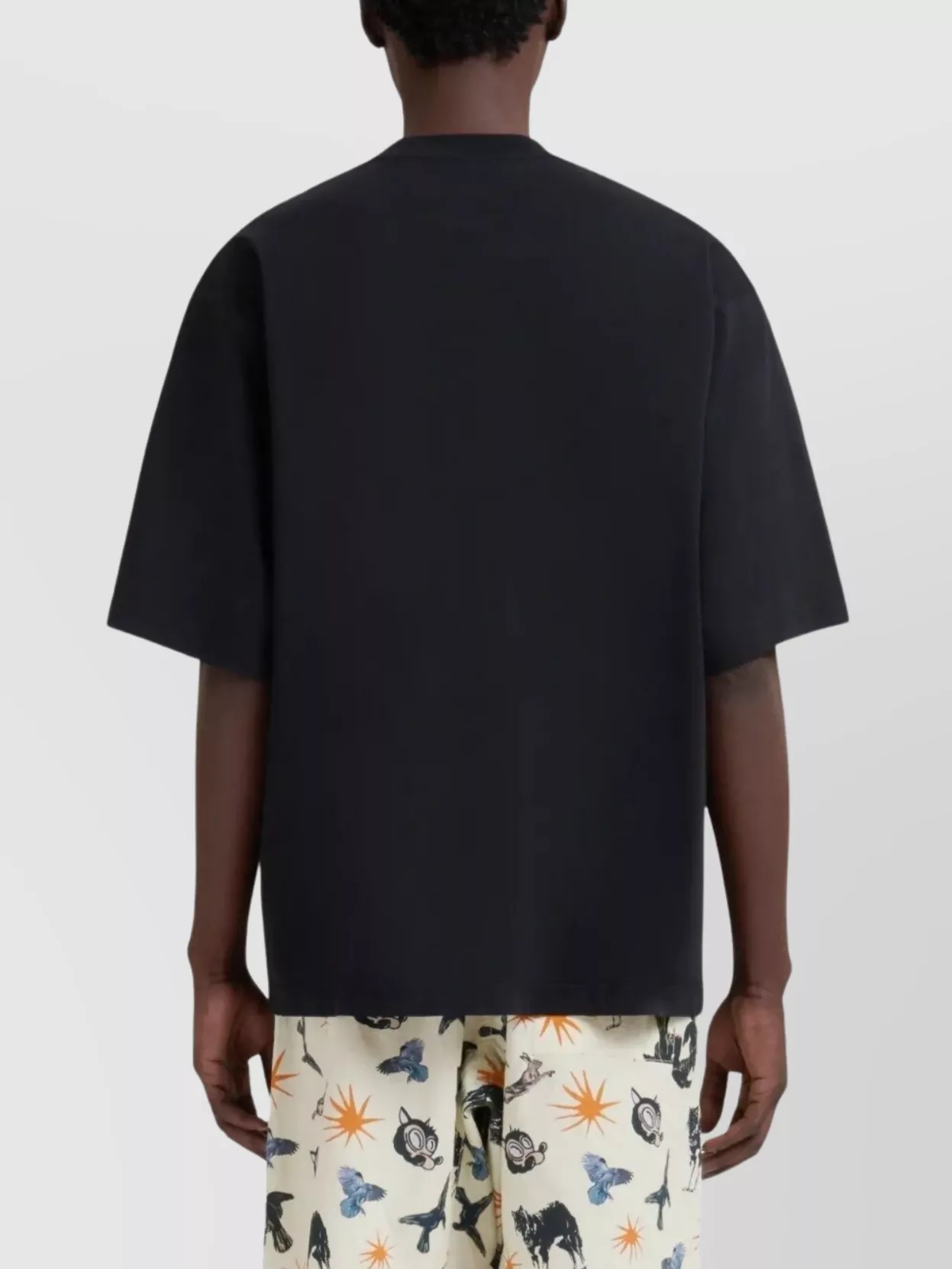 Marni Crewneck Short Sleeve T-shirt With Relaxed Fit In Black