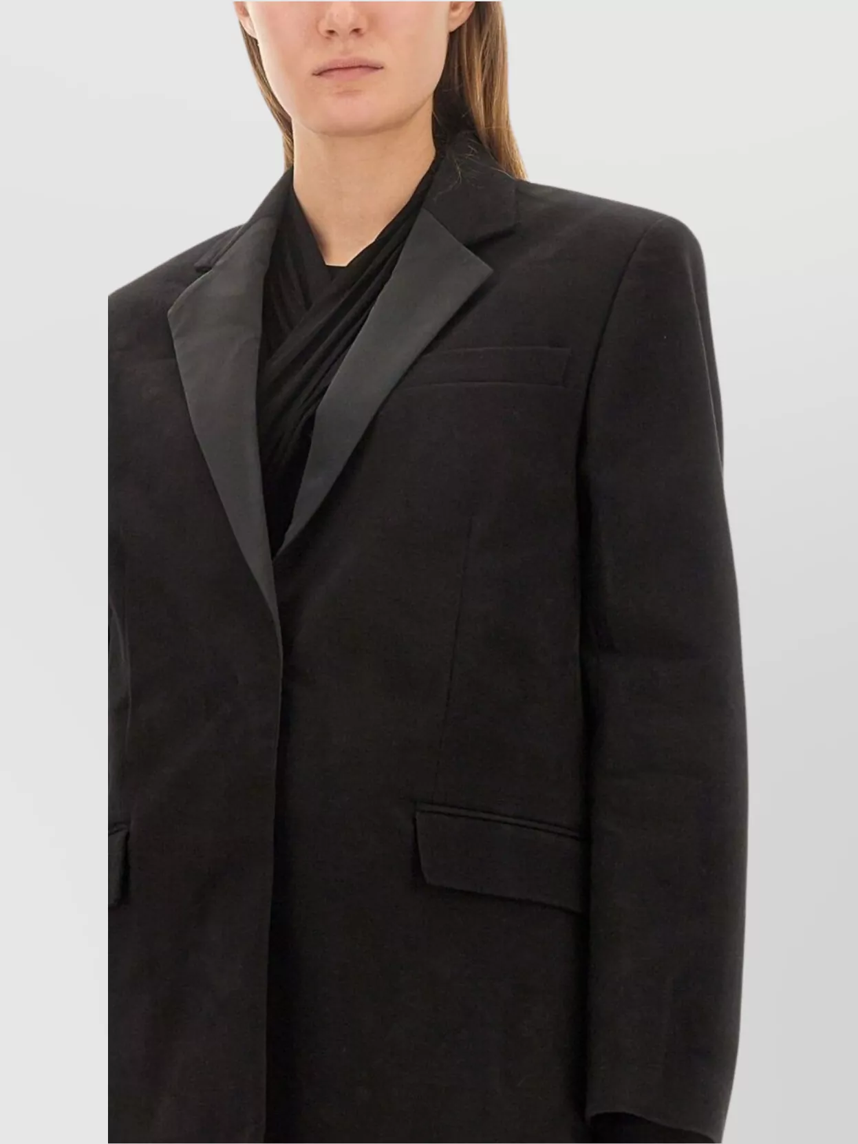 Isabel Marant Oversize Tuxedo Jacket Featuring Flap Pockets