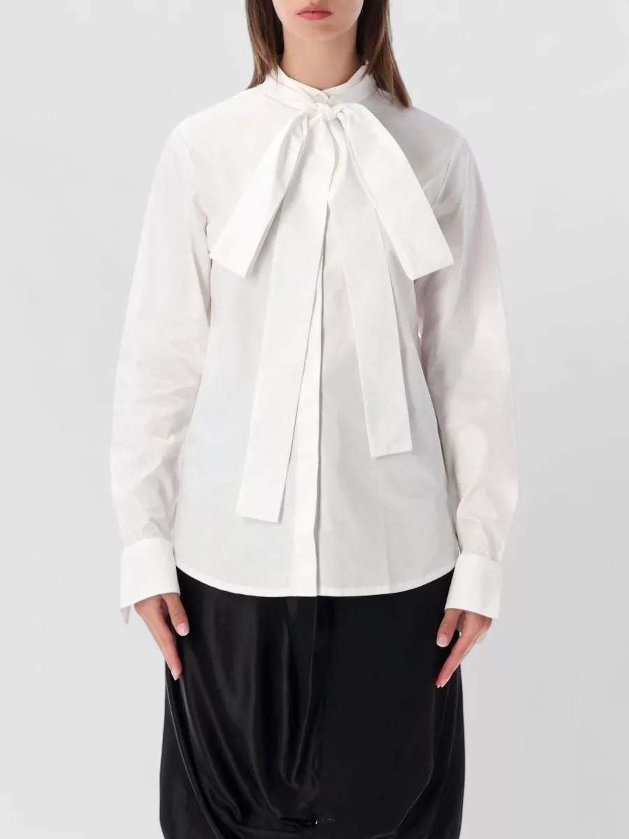 7 For All Mankind cotton bow shirt