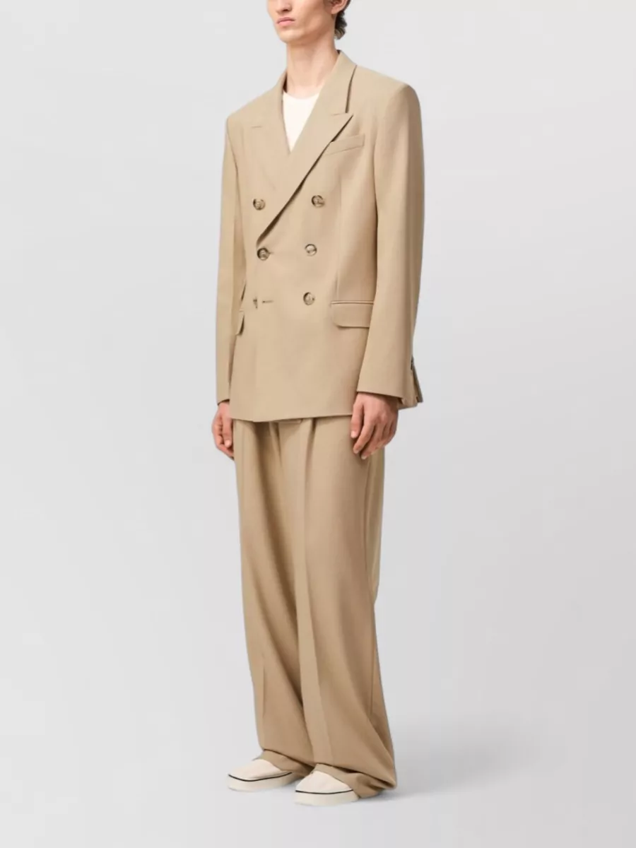 Ami Paris Virgin Wool Double-Breasted Blazer