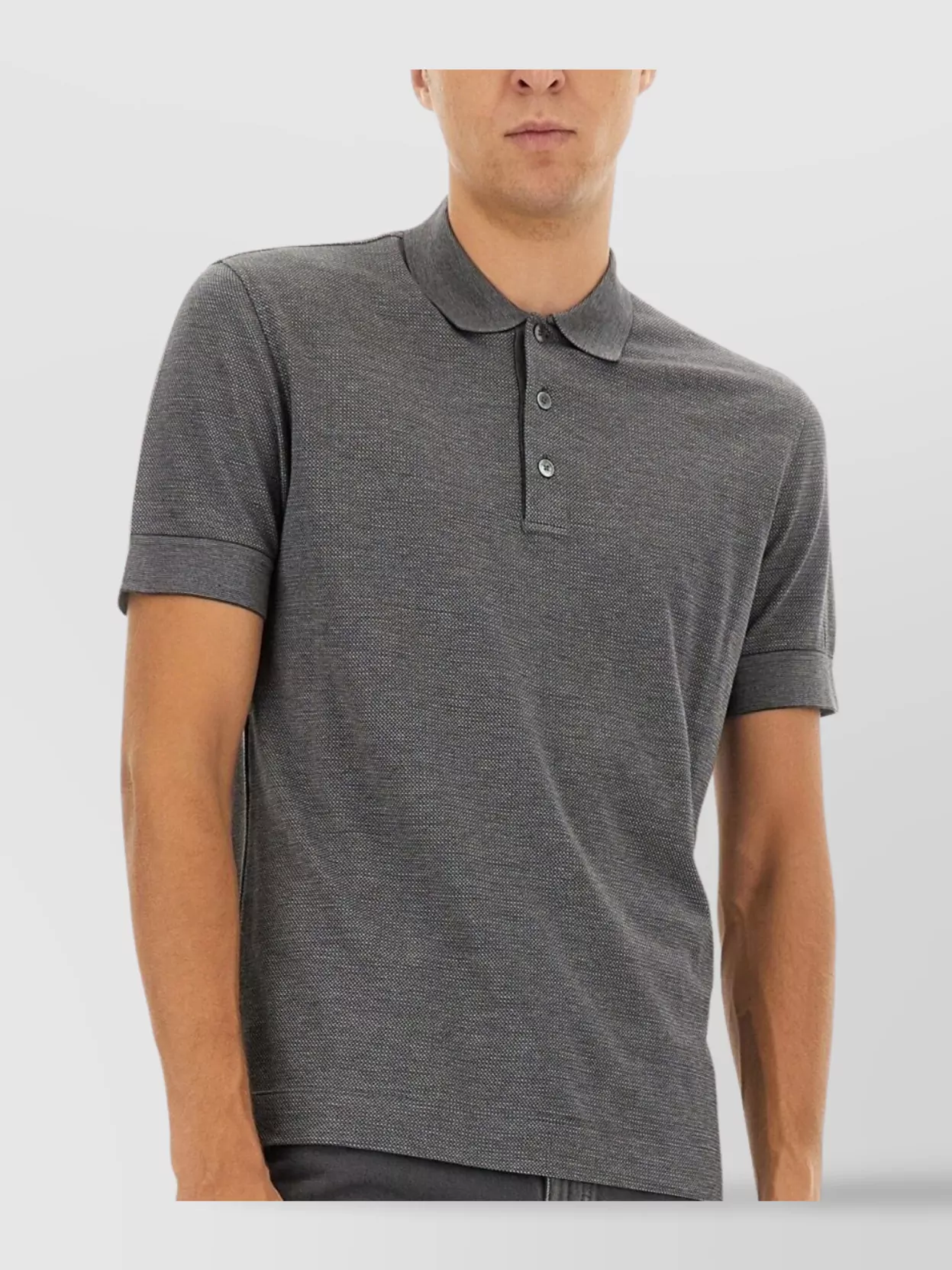 Zegna Polo Shirt With Short Sleeves And Ribbed Cuffs