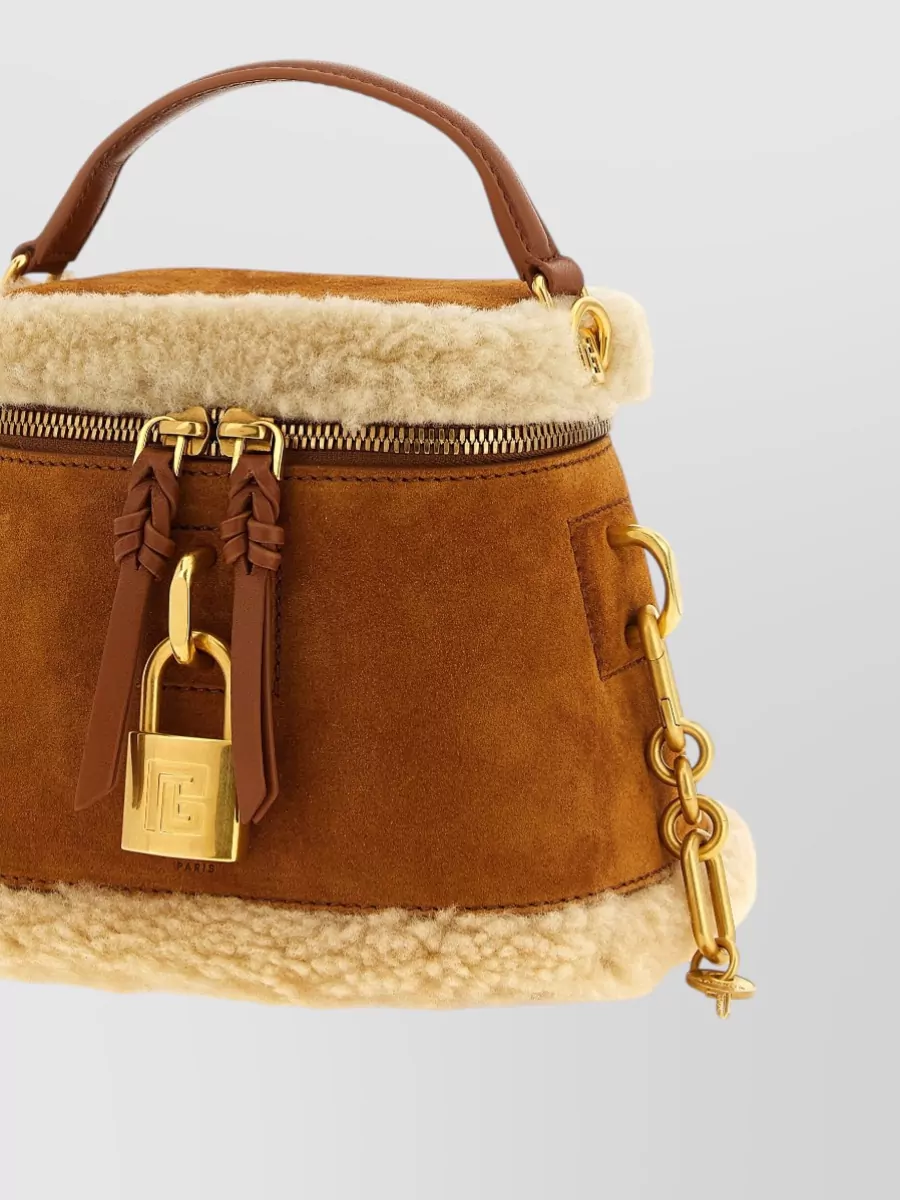 Balmain Pulse Vanity Leather Shoulder Bag