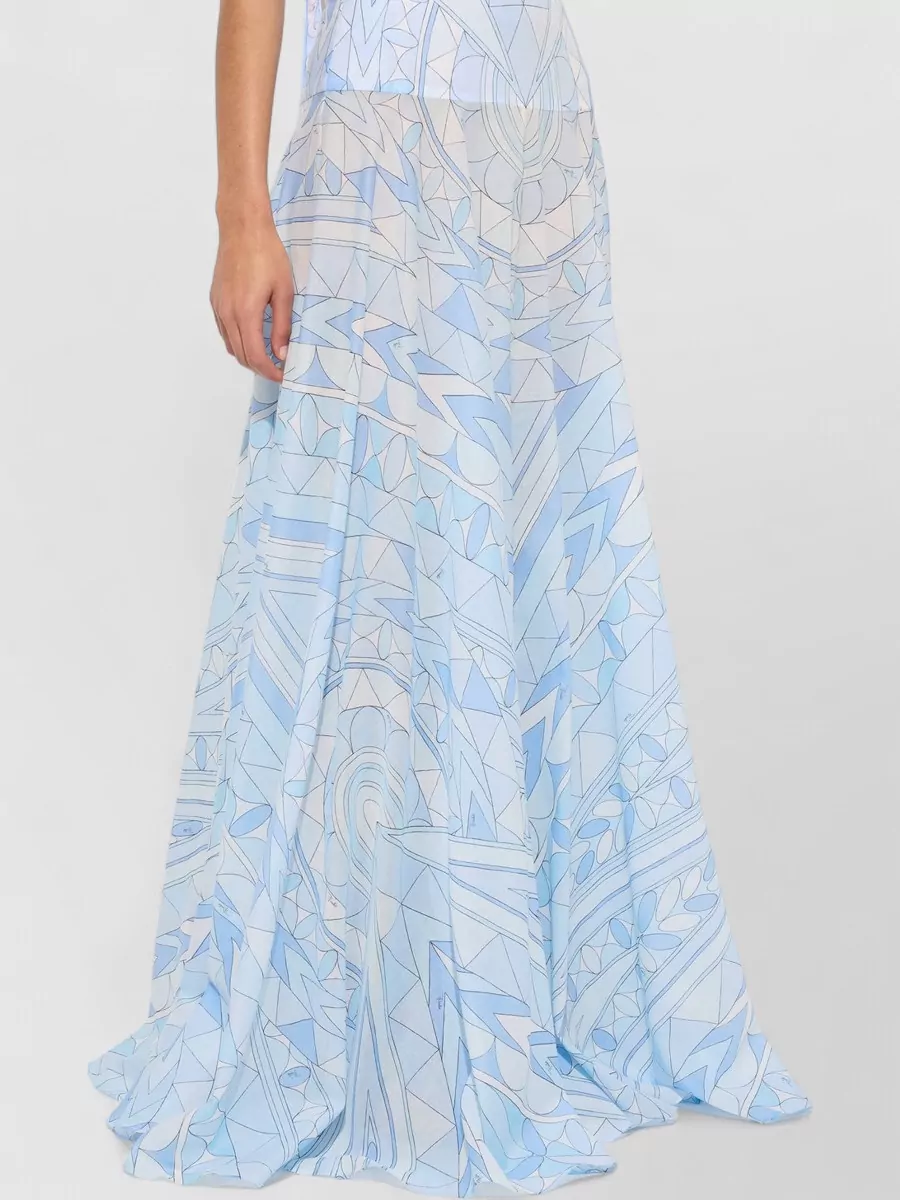 Pucci Cotton Skirt Geometric Motif