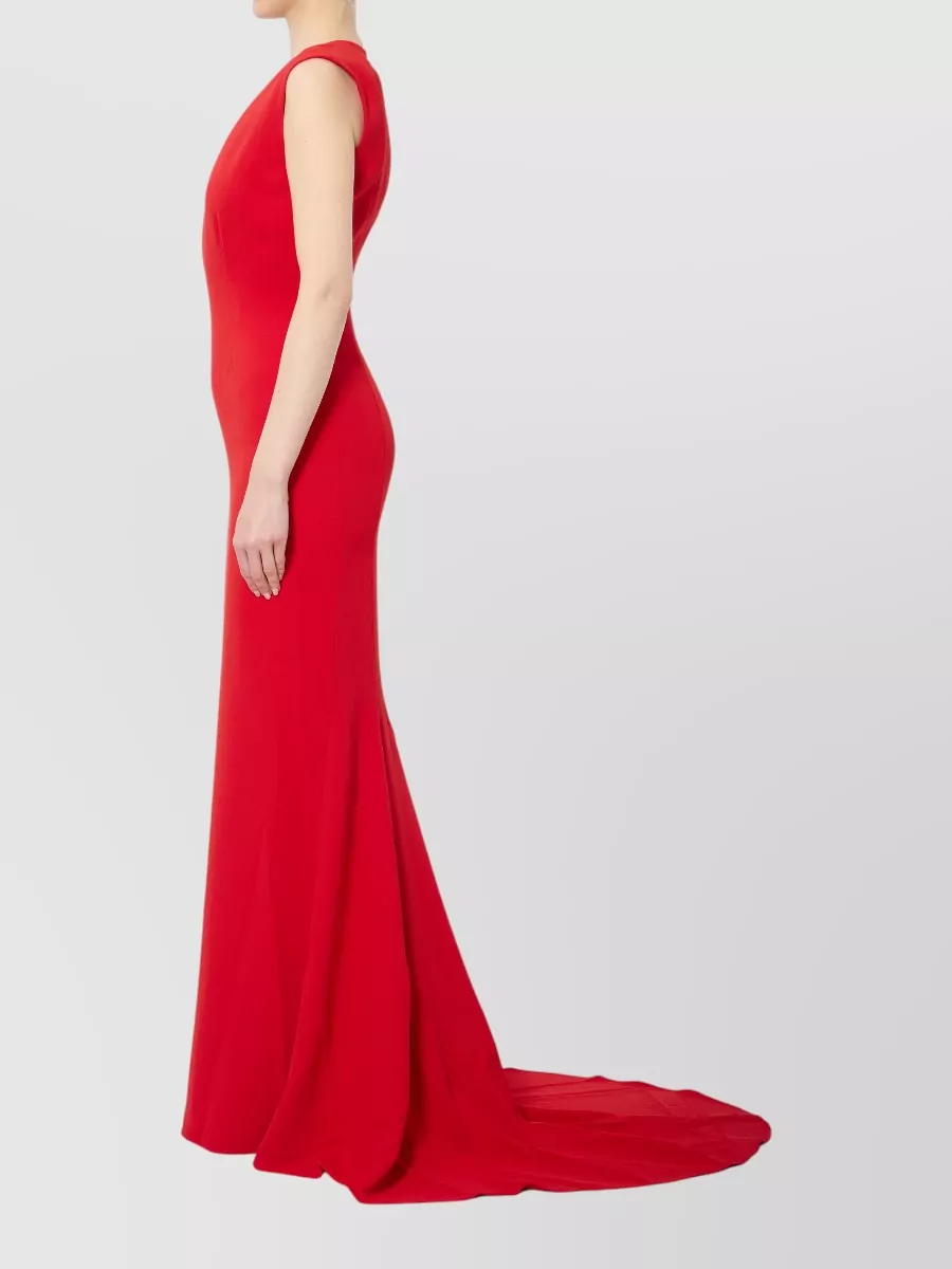 Solace London V-neck sleeveless slim-fit maxi gown