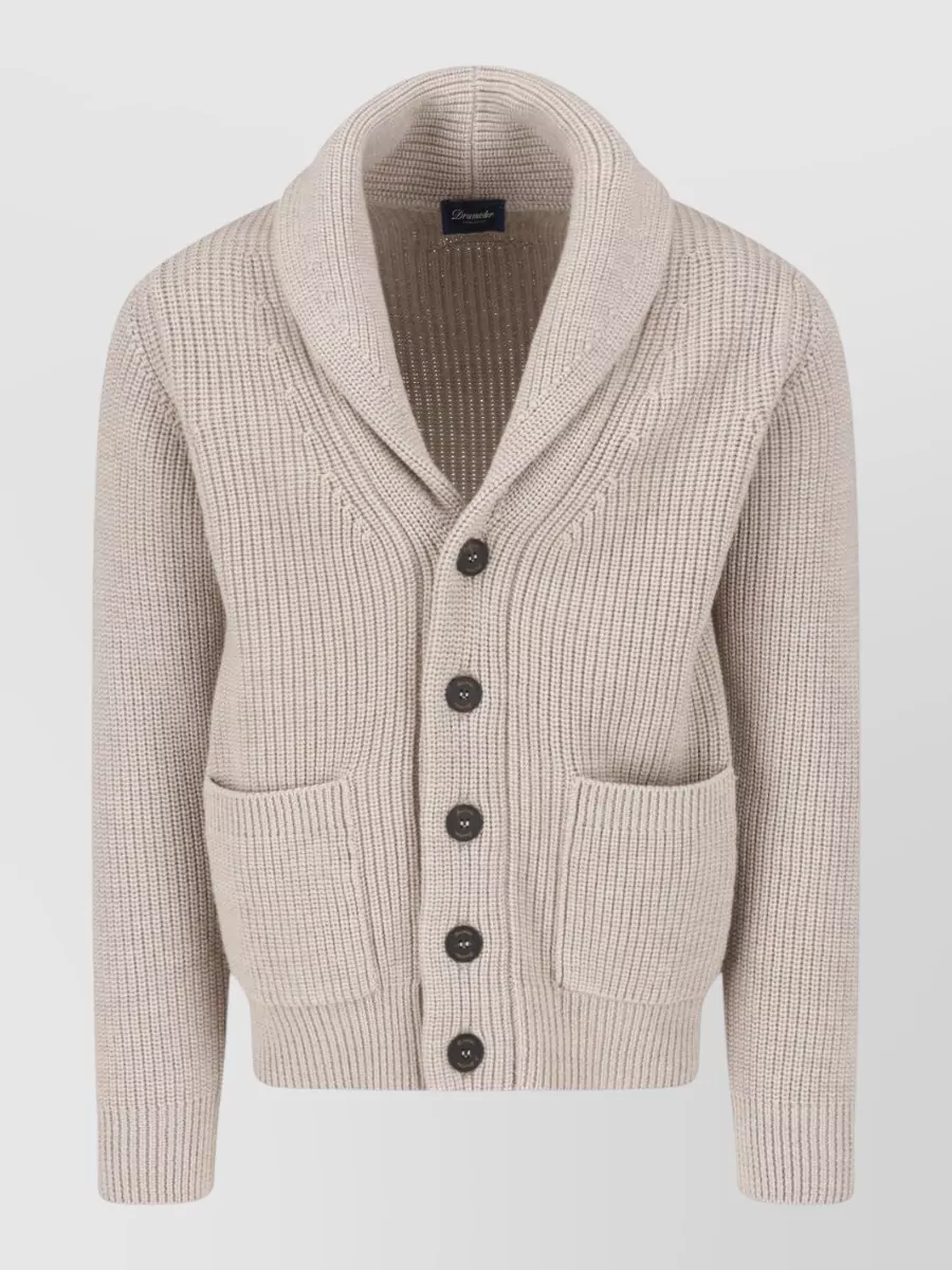 Drumohr merino wool crewneck jacket