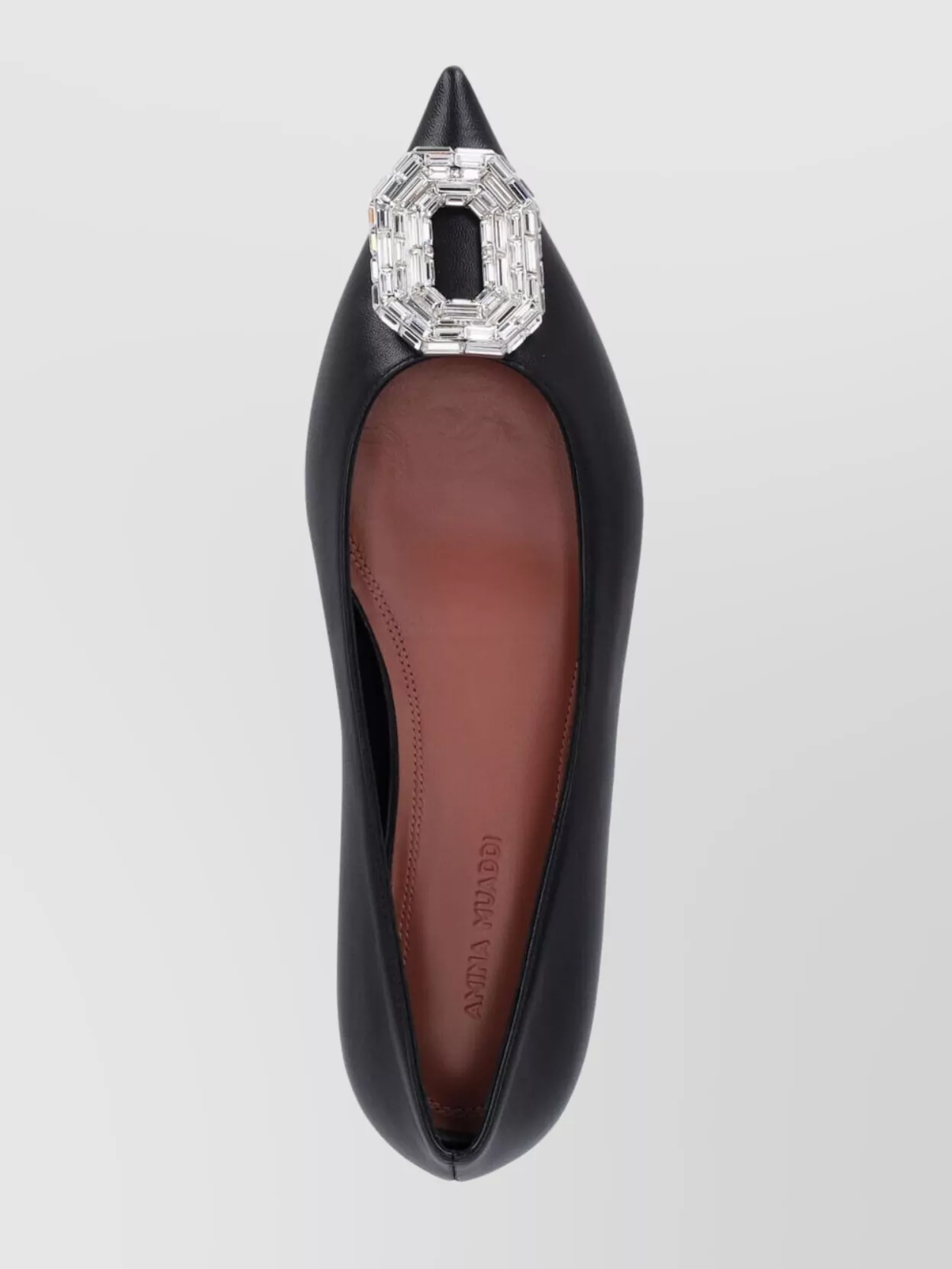 AMINA MUADDI POINTED TOE FLAT SOLE BALLERINA SHOES