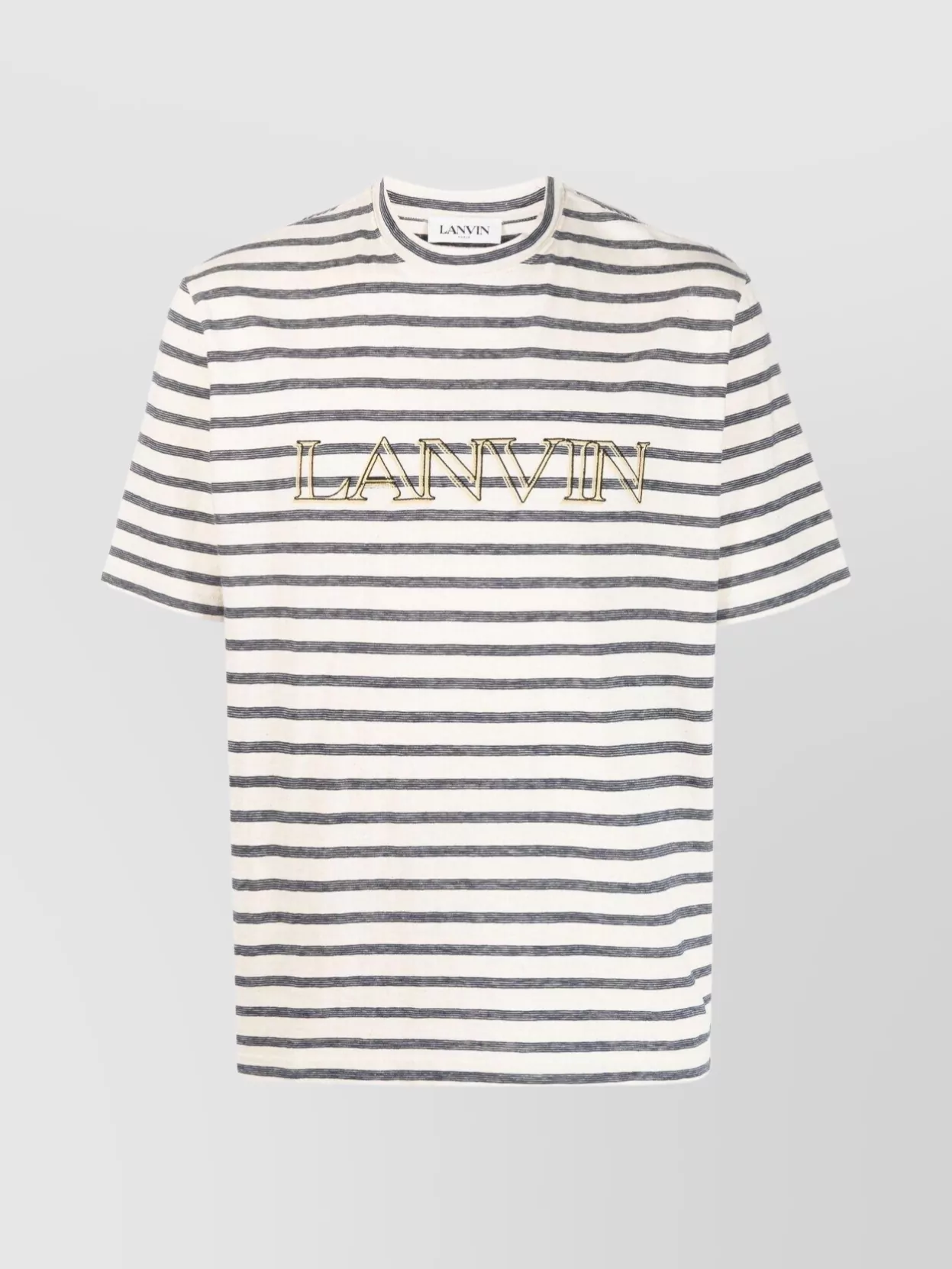 Shop Lanvin Crew Neck Striped T-shirt In White