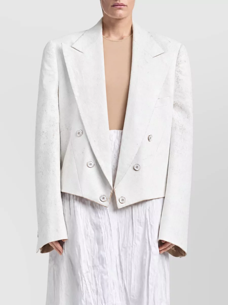 Maison Margiela Wool Cropped Double-Breasted Blazer