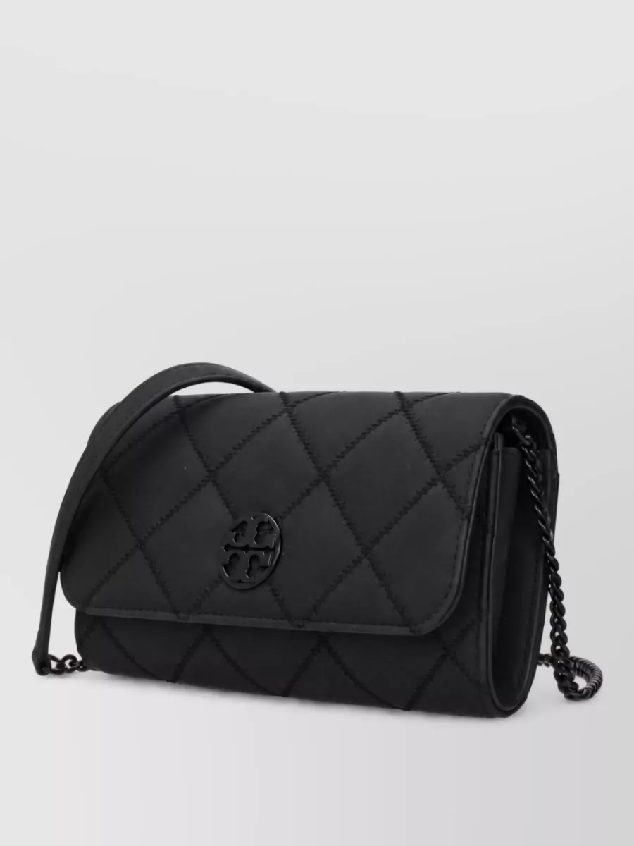 Tory Burch Camera Coated Leather Crossbody Bag