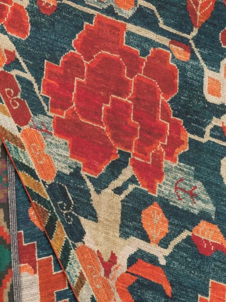 Pierre Louise Mascia Silk Scarf Rectangular Shape Finished Edges